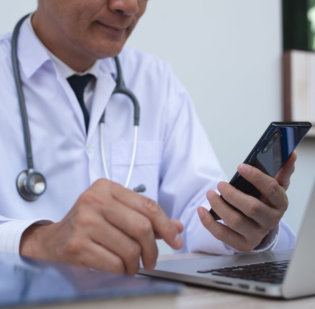 doctor reviewing patient records